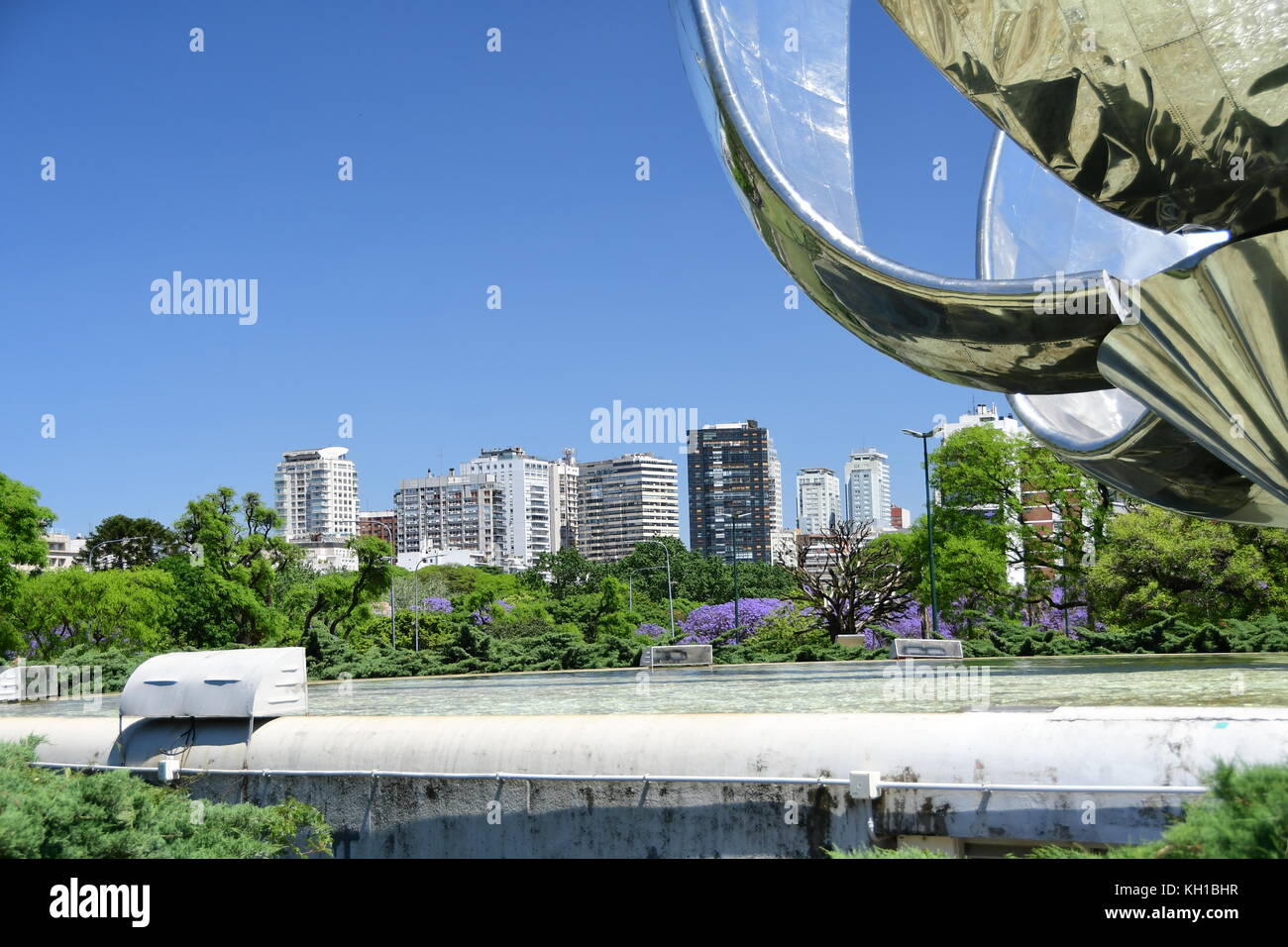 Vista di floralis generica in Recoleta, buenos aires, Argentina sulla splendida giornata di primavera Foto Stock