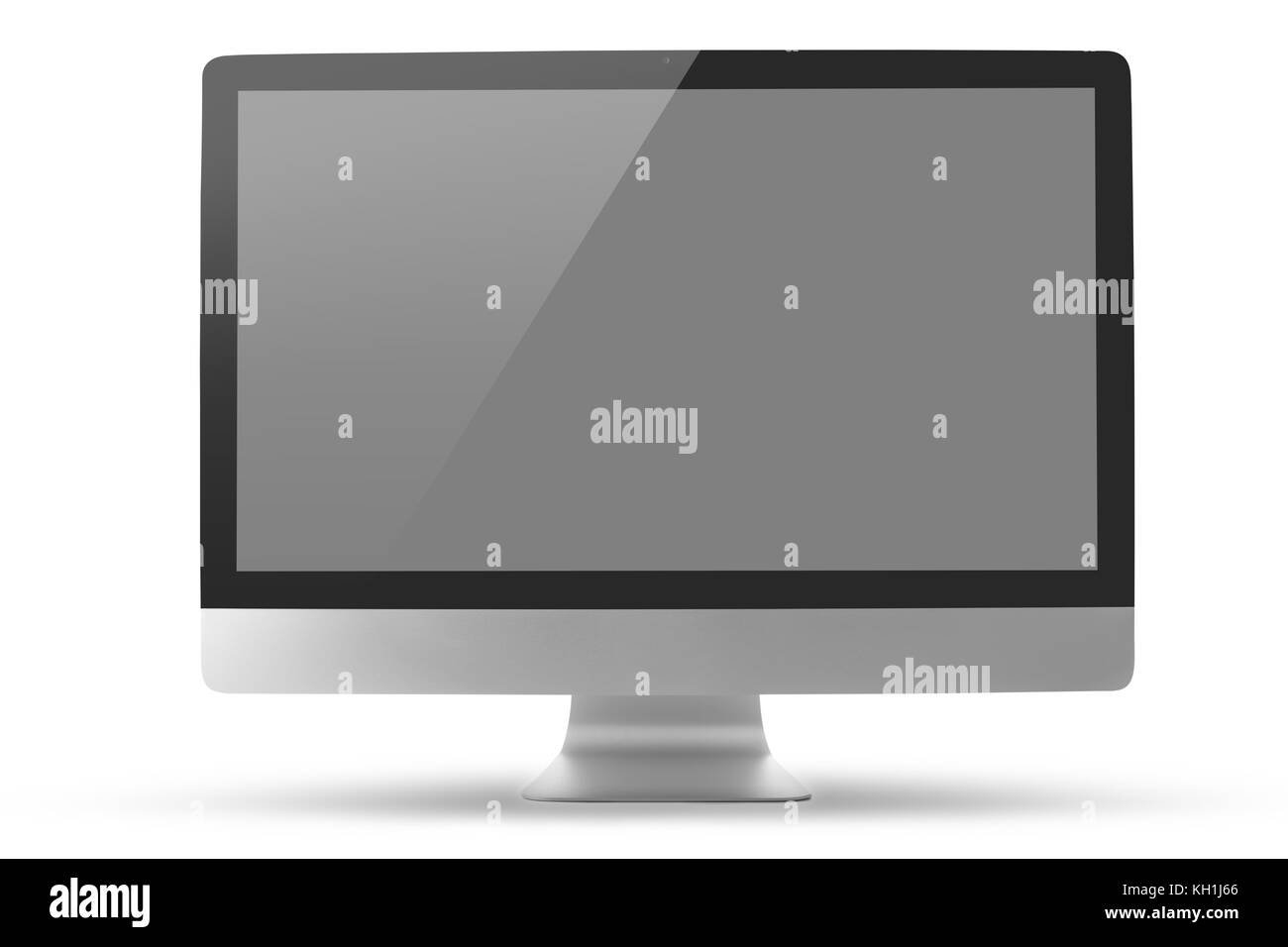 Il monitor di un computer isolato su bianco con tracciato di ritaglio Foto Stock