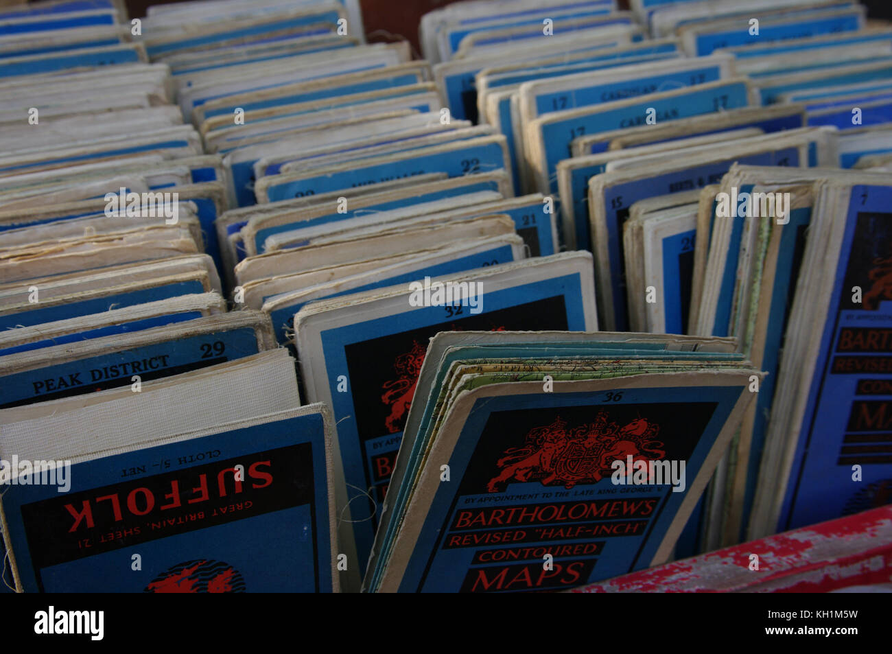 Scatola di mappe vintage Foto Stock