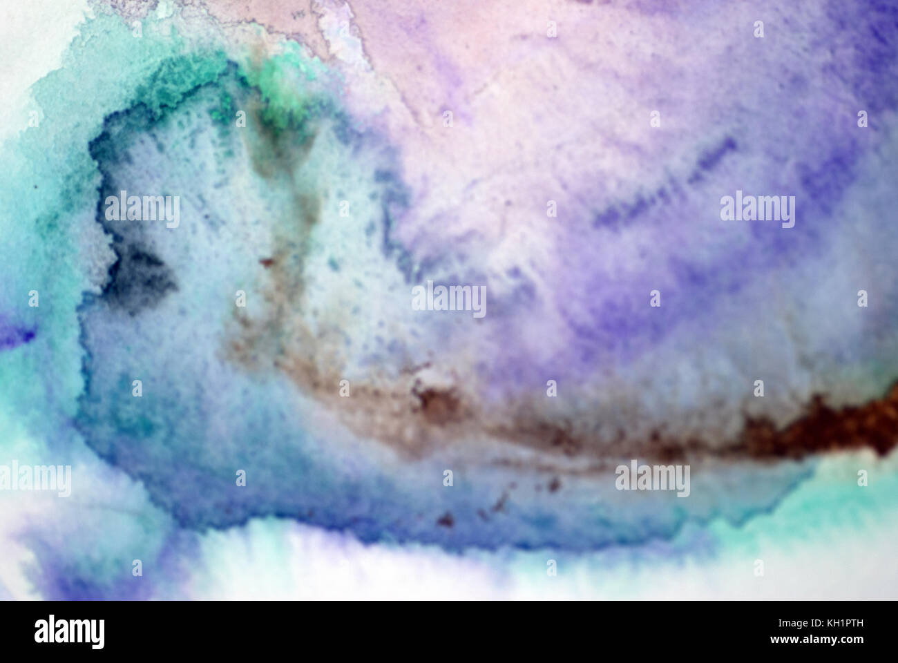 Bagnato su bagnato acquerello abstract Foto stock - Alamy