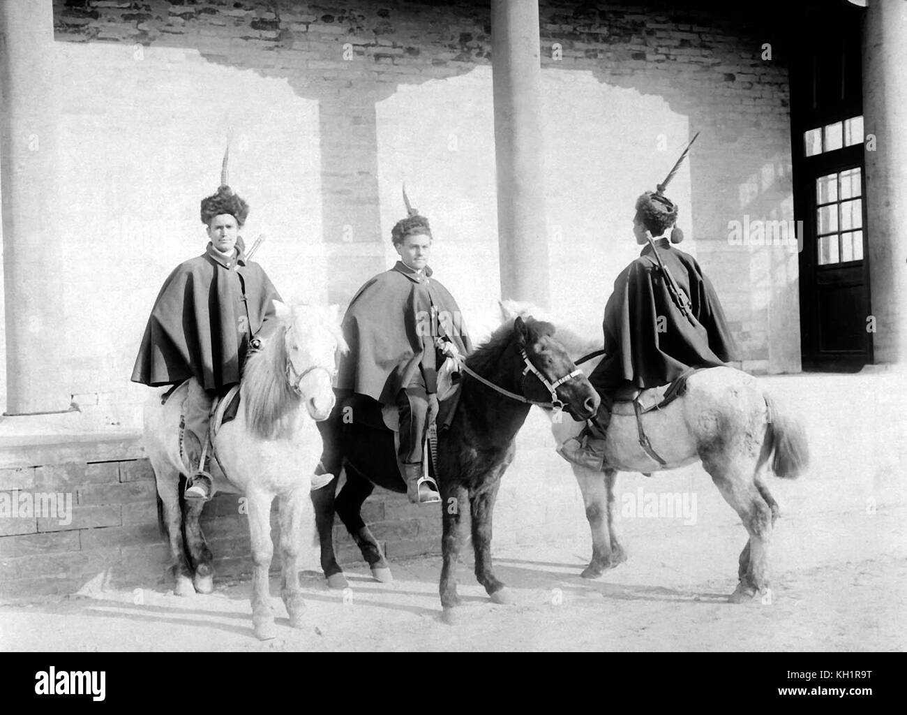 Italiano di fanteria montata in Cina durante il boxer ribellione nel 1900 Foto Stock