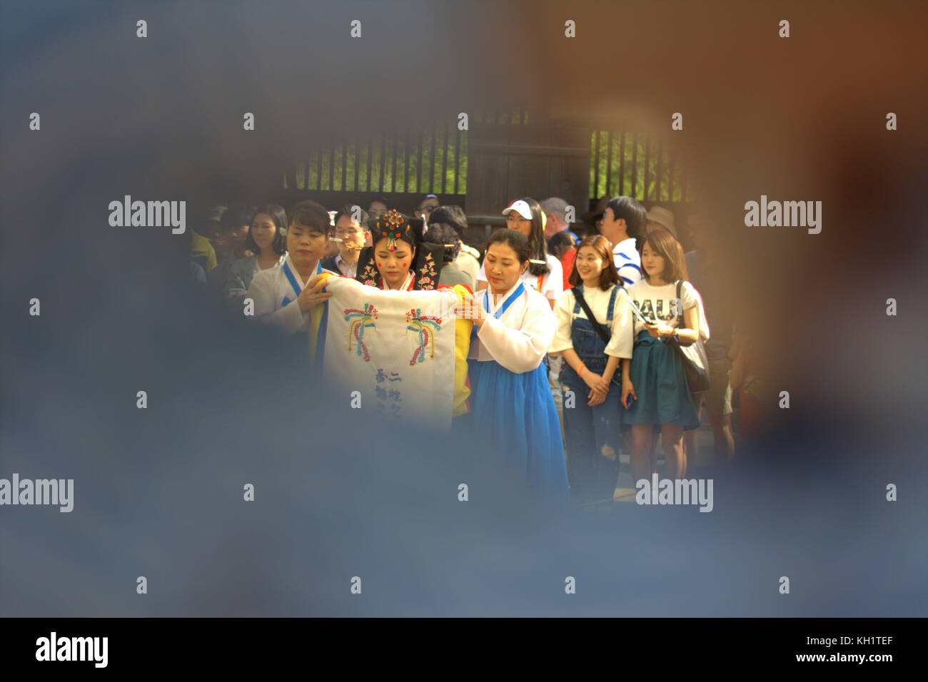 Un coreano sposa !! Mi è stato di nuovo in Corea ed è stata un esperienza molto buona per vedere e conoscere la cultura coreana e persone. Foto Stock