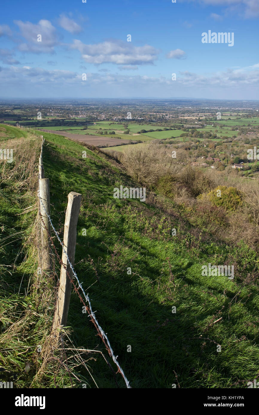 Sul Faro Ditchling guardando verso Hassocks Sussex Foto Stock