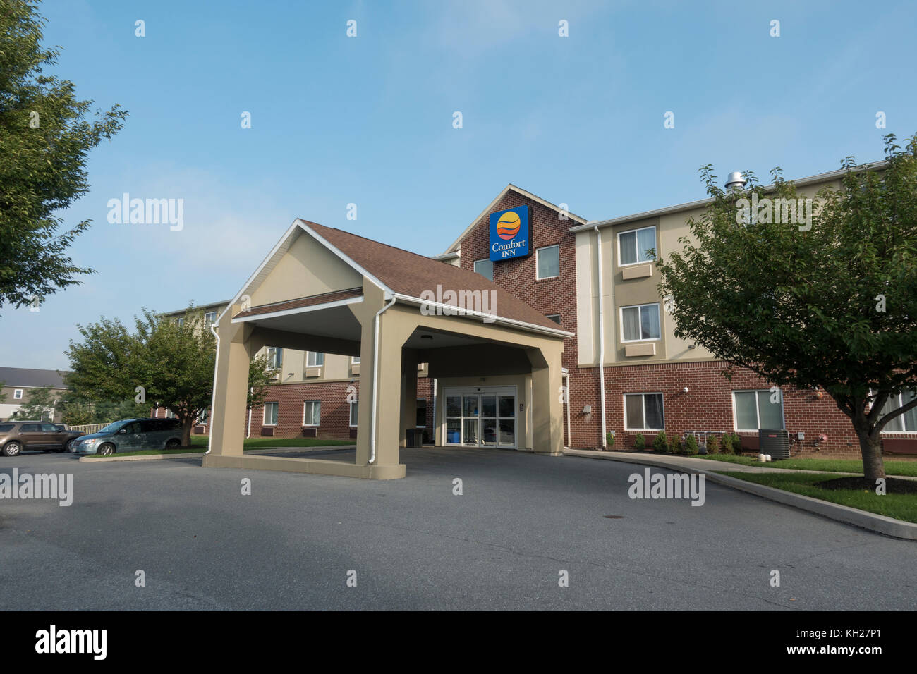 L'ingresso al Comfort Inn Lancaster County hotel (Choice Hotels), 3903 Abel Drive, Columbia, PA, Stati Uniti. Foto Stock