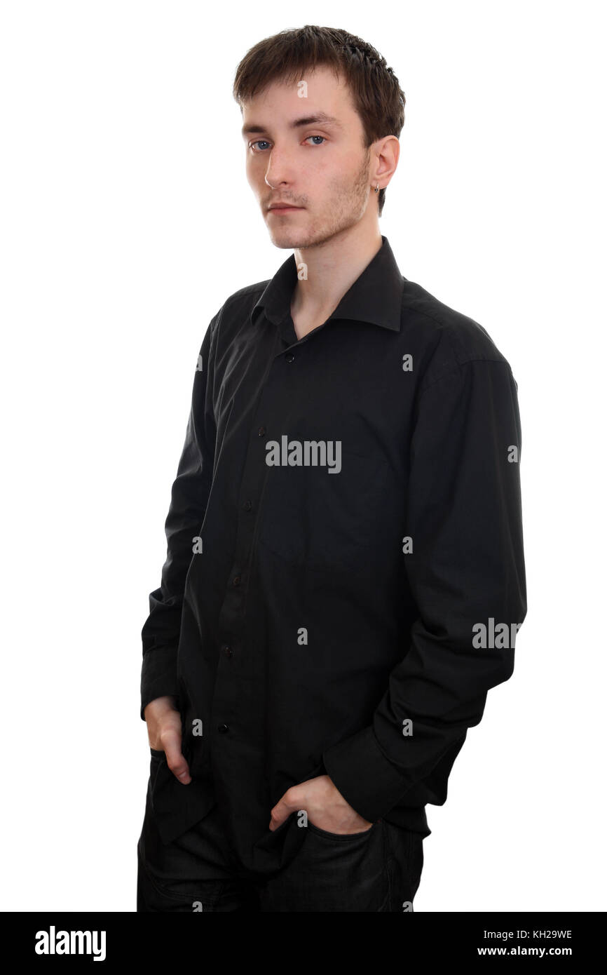 Ritratto di un alto giovane uomo in piedi Foto Stock