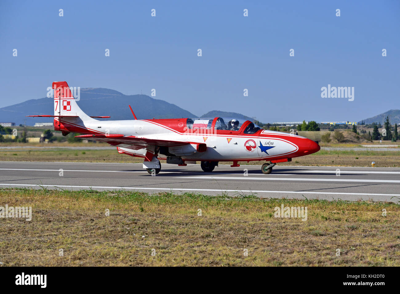 ISKRA Polish Air Force Team all'Athens Flying Week 2017 Air-Show nella base aerea di Tanagra, Grecia Foto Stock