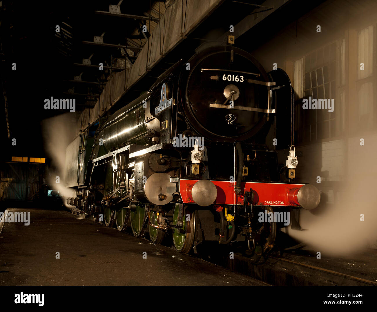 60163 Tornado un Peppe A1 Pacific locomotiva di Didcot Railway Centre, Oxfordshire, England, Regno Unito Foto Stock