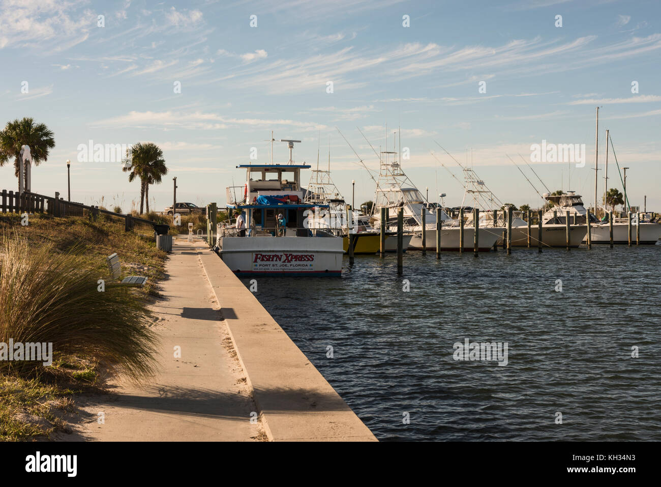 Charter di pesca in Port Saint Joe Marina, Florida USA Foto Stock