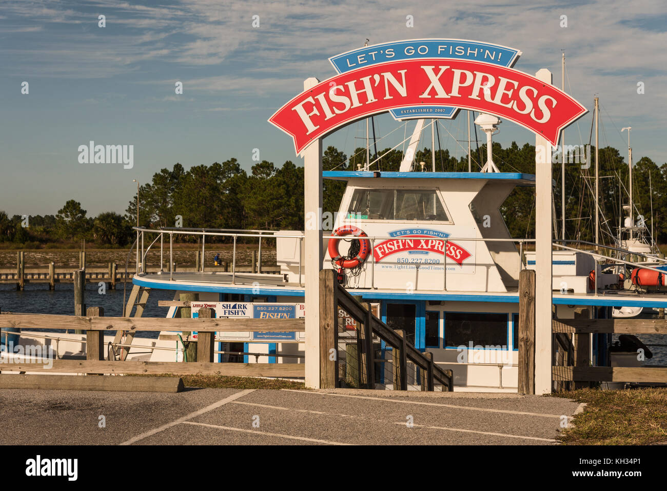 Charter di pesca in Port Saint Joe Marina, Florida USA Foto Stock