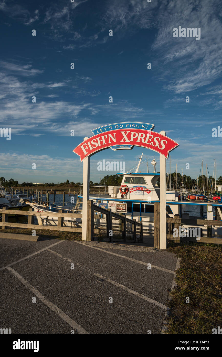 Charter di pesca in Port Saint Joe Marina, Florida USA Foto Stock