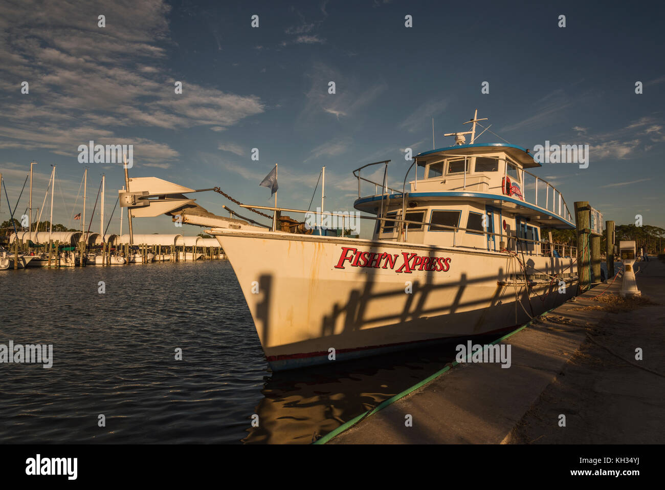 Charter di pesca in Port Saint Joe Marina, Florida USA Foto Stock