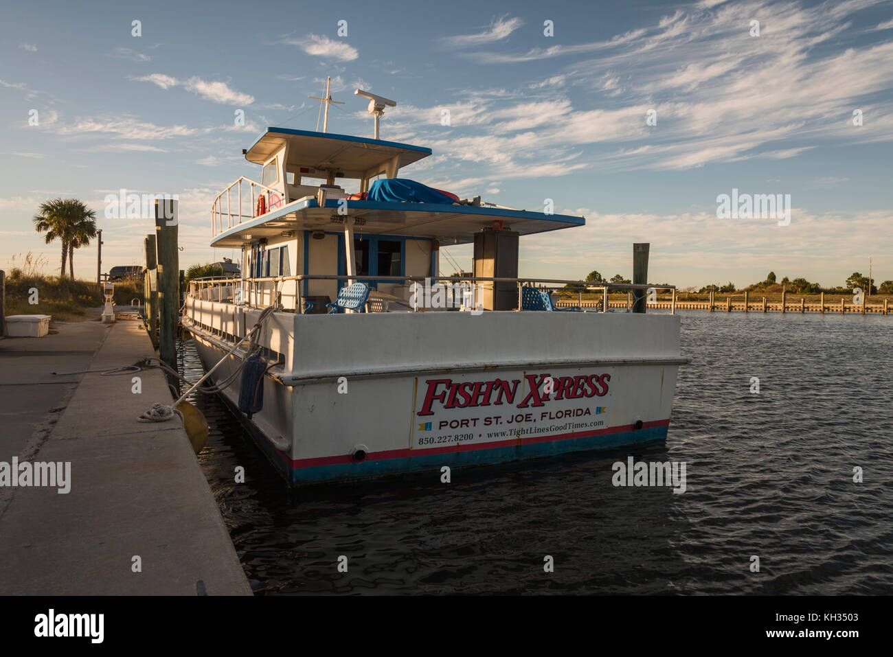 Charter di pesca in Port Saint Joe Marina, Florida USA Foto Stock