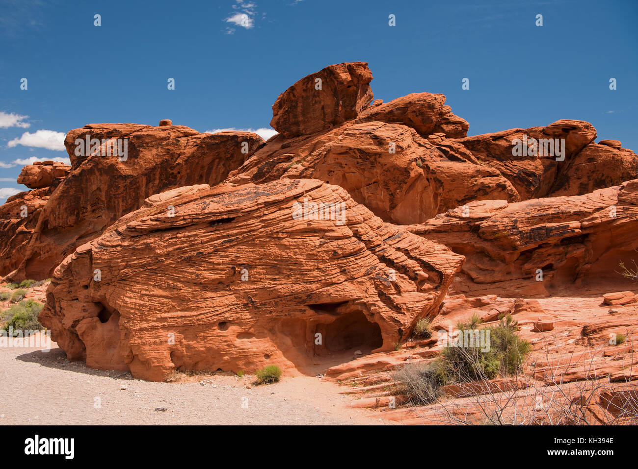 Beehive formazioni di roccia della Valle di Fire State Park, Nevada, Stati Uniti d'America Foto Stock