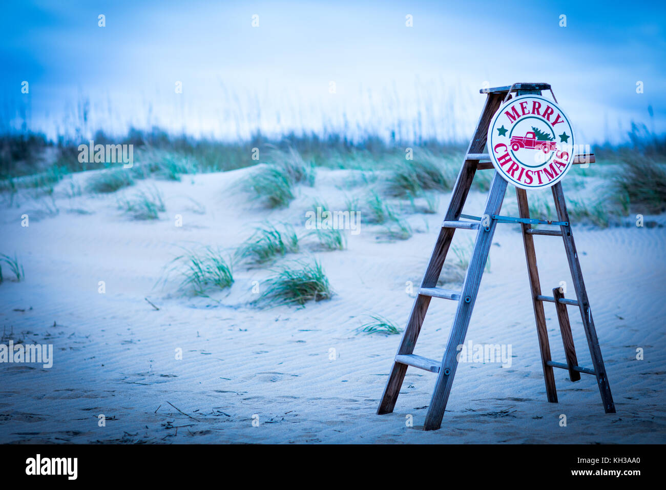 Natale sulla spiaggia Foto Stock