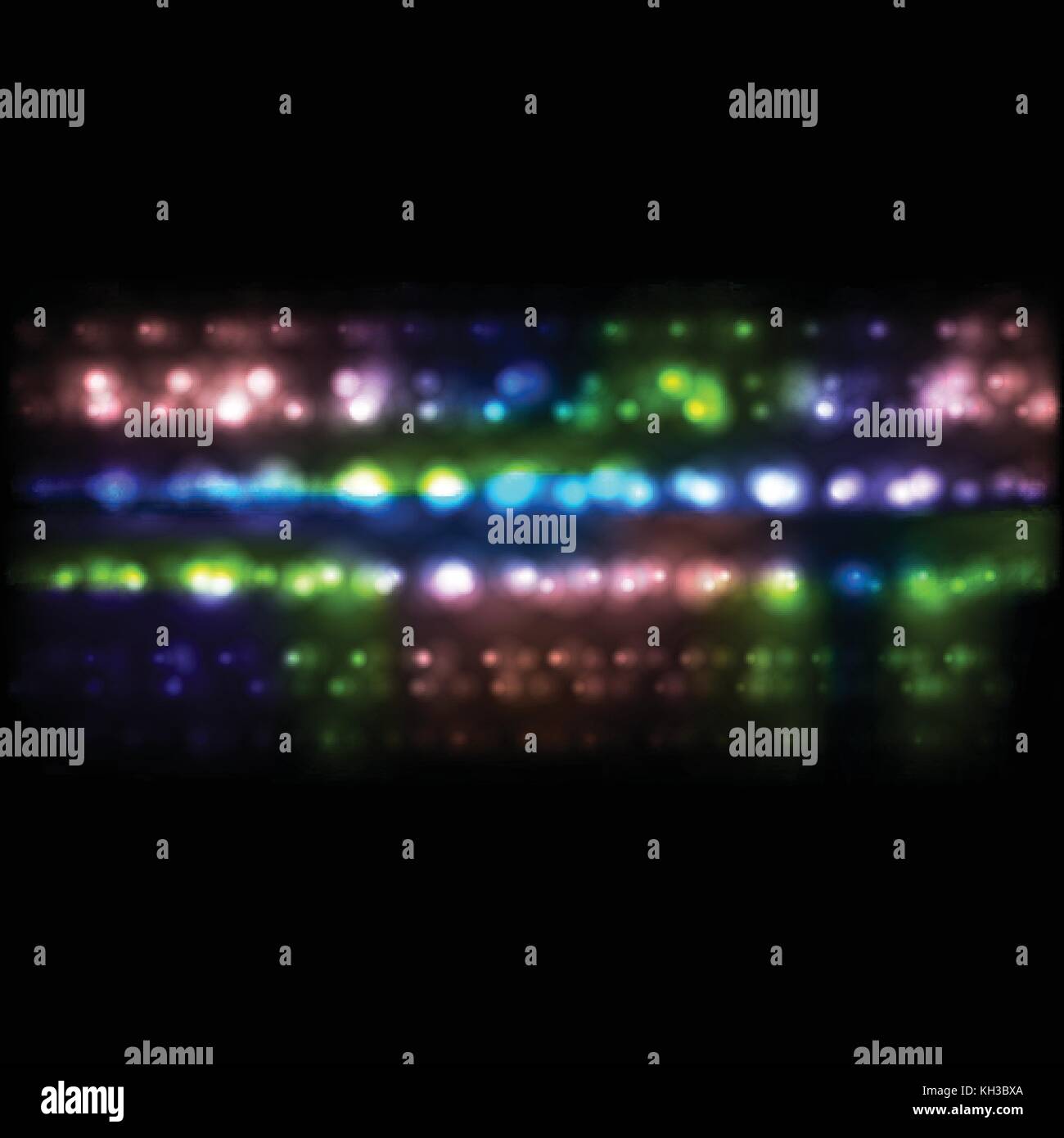 Sfondo colorato e luminoso e astratto per le feste bokeh. Design vettoriale luminoso Illustrazione Vettoriale