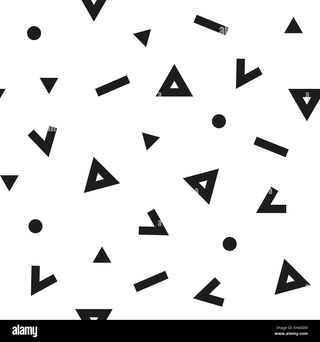 Seamless astratto modello nero con triangoli Illustrazione Vettoriale