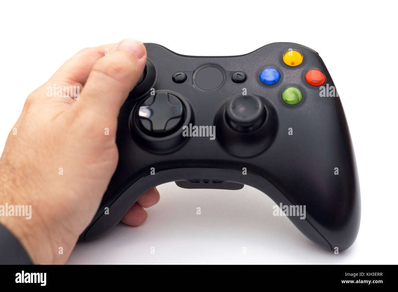 Video game controller per console o computer pc isolati su sfondo bianco. Foto Stock