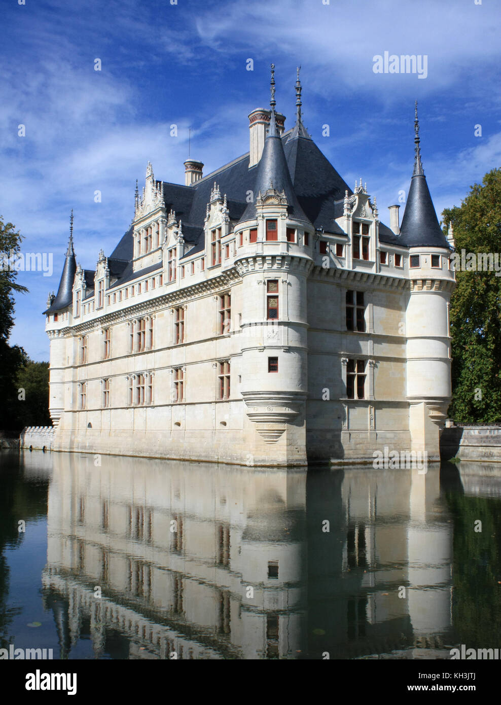 Castello di Azay-le-Rideau, Valle della Loira, Francia Foto Stock