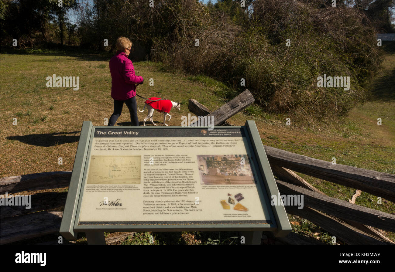 Grande cartina valle Yorktown Virginia Foto Stock