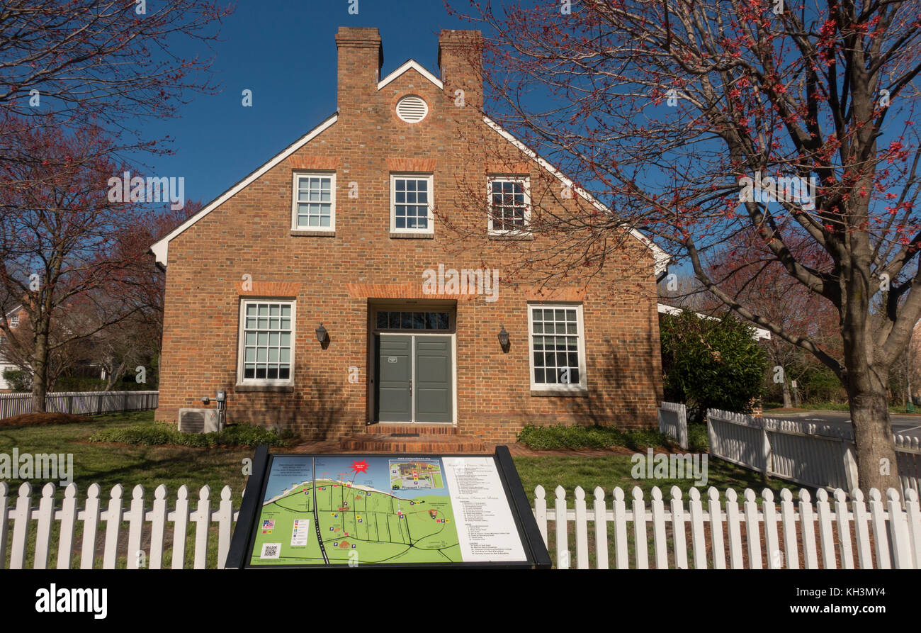 Yorktown storico edificio della società Virginia Foto Stock