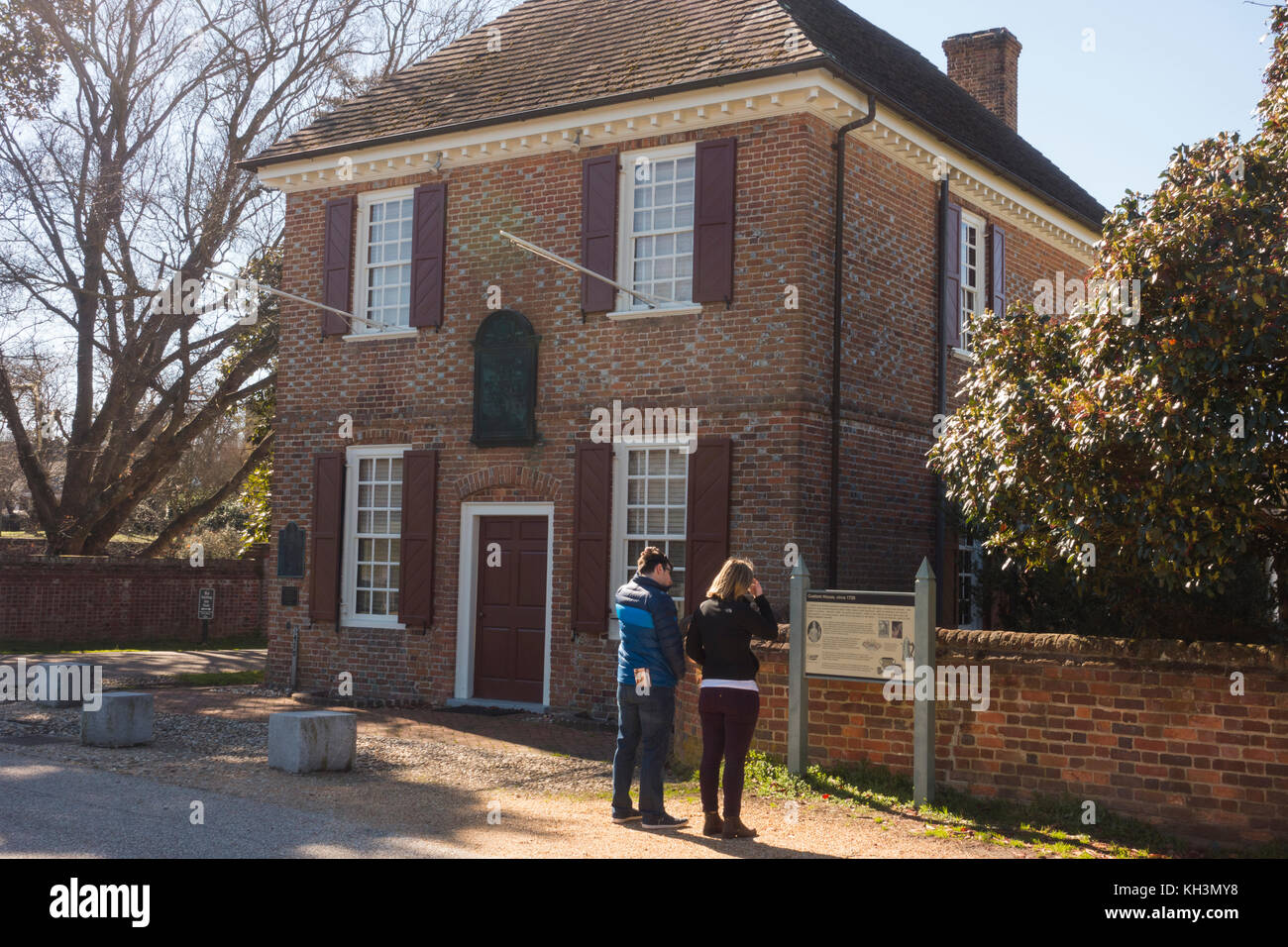Old custom house Yorktown Virginia Foto Stock