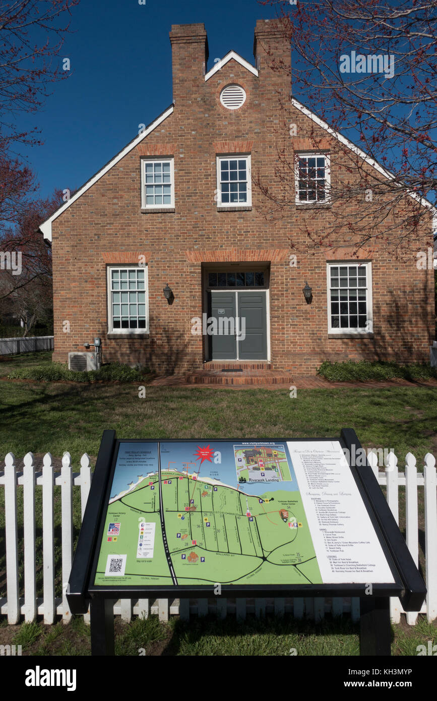 Yorktown storico edificio della società Virginia Foto Stock