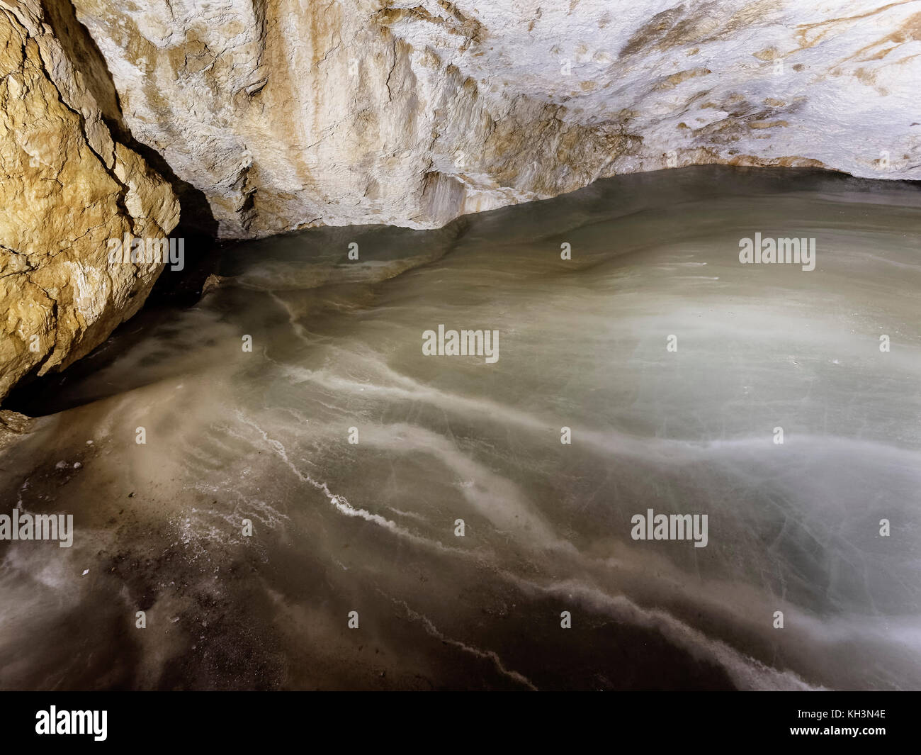 Dobsina grotta di ghiaccio, Dobsinska ľadova jaskyna iin Parco Nazionale Paradiso Slovacco, Kosicky kraj, Slovacchia, Europa, patrimonio mondiale dell'UNESCO Foto Stock