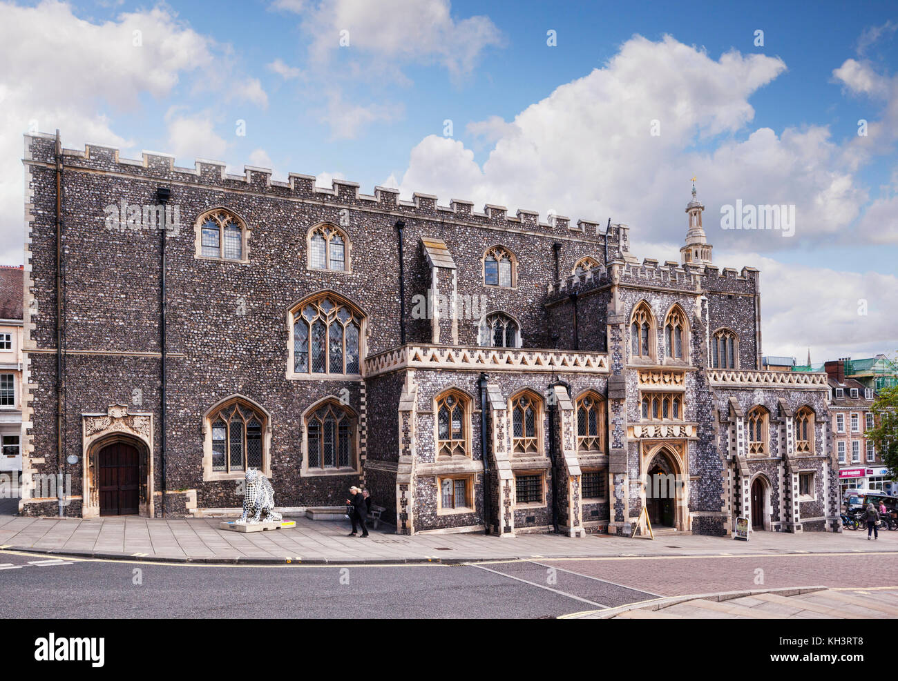 La guildhall, uno dei 12 edifici del patrimonio di Norwich, Norfolk, Inghilterra. Foto Stock