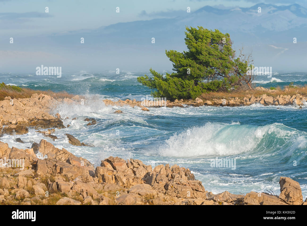 Novi Vinodolski canale, Croazia Foto Stock