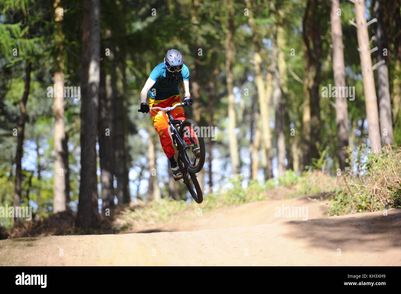 Escursioni in mountain bike a Chikcsands, Bedfordshire Foto Stock