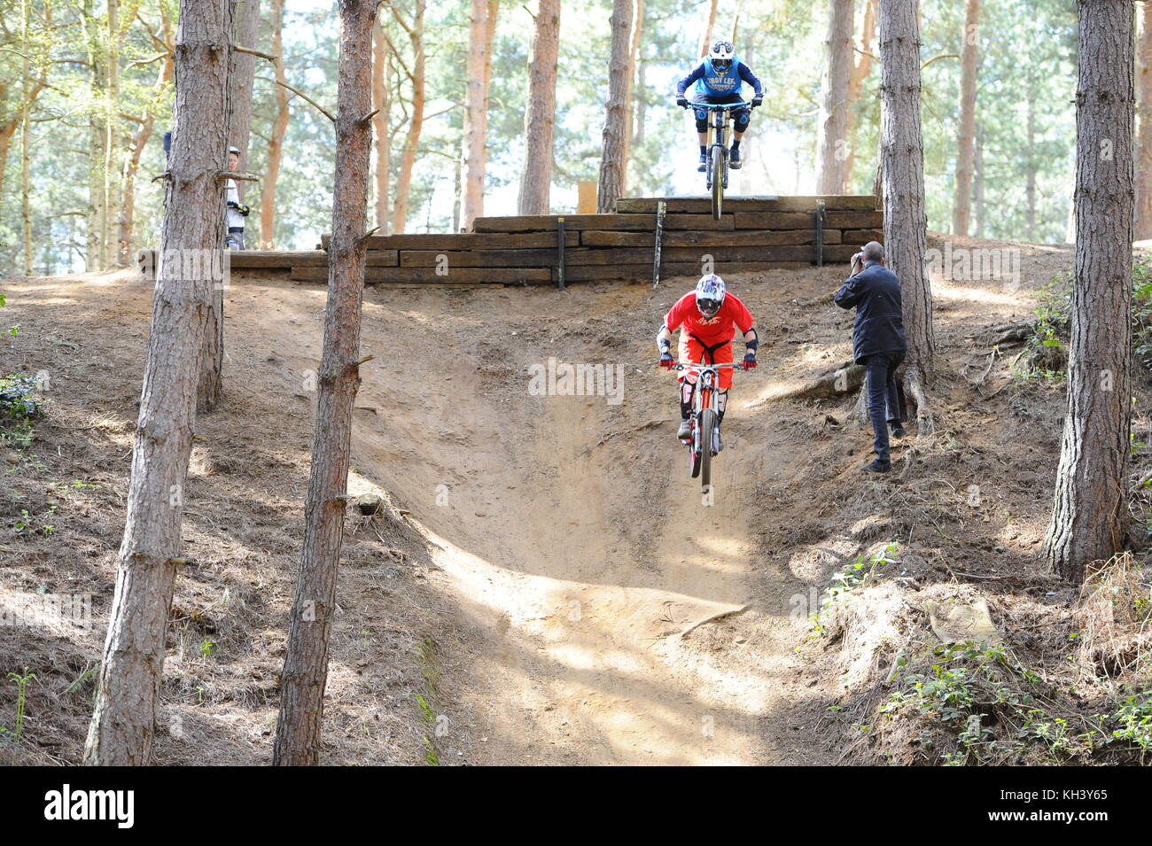 Mountain bike a chikcsands, bedfordshire Foto Stock