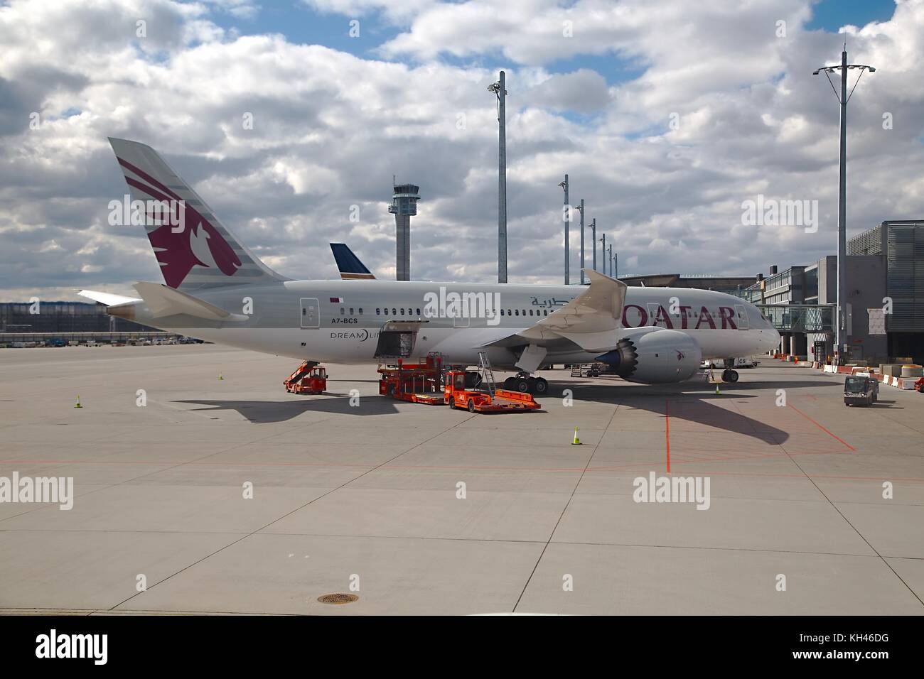 Piano imbarco in aeroporto Foto Stock