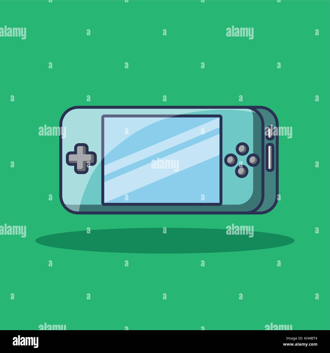 Portable game pad dispositivo icona della tecnologia Illustrazione Vettoriale