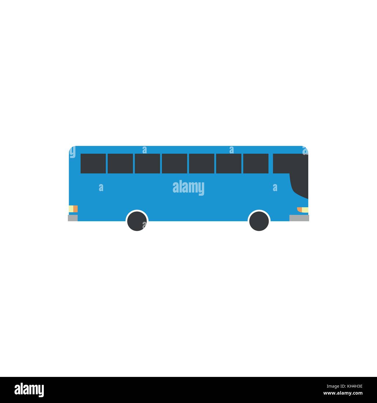 Semplice bus blu Illustrazione Vettoriale