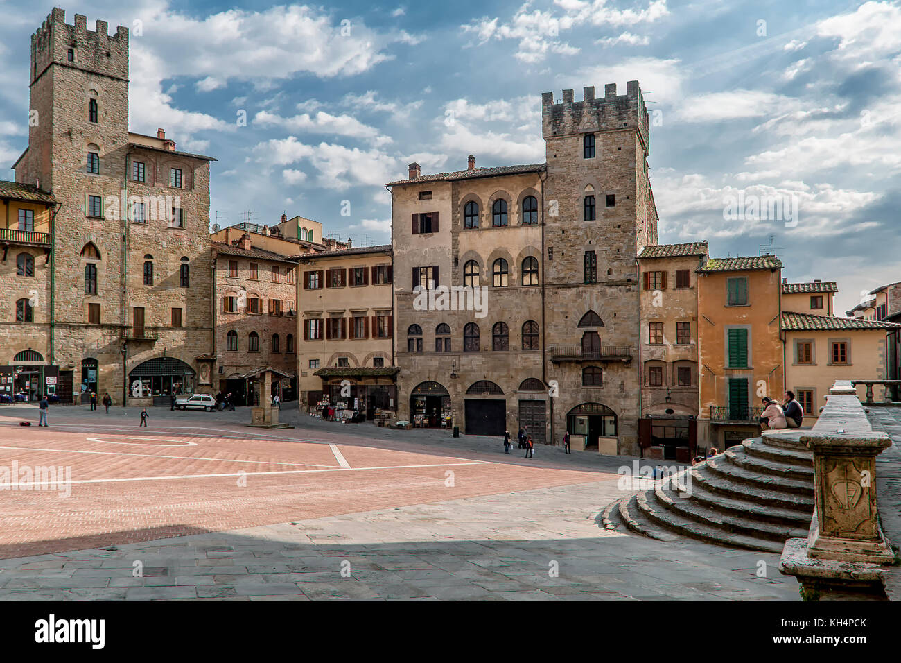 Piazza Grande, Arezzo, Toscana, Italia Foto Stock