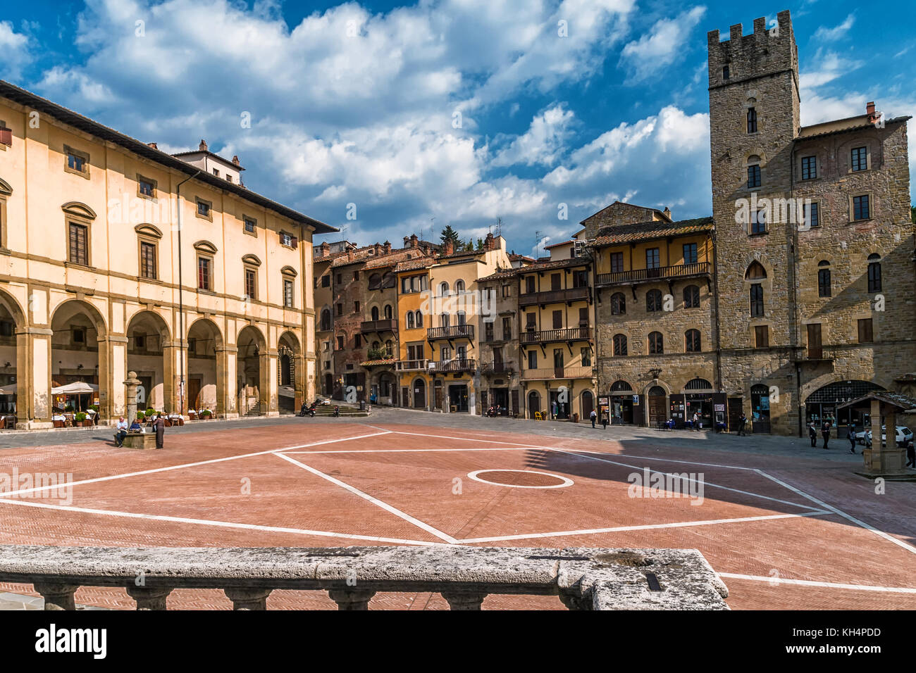 Piazza Grande, Arezzo, Toscana, Italia Foto Stock