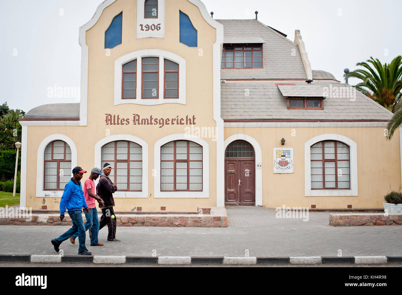 Architettura tedesca nella città di Swakopmund, Namibia, Africa. Foto Stock
