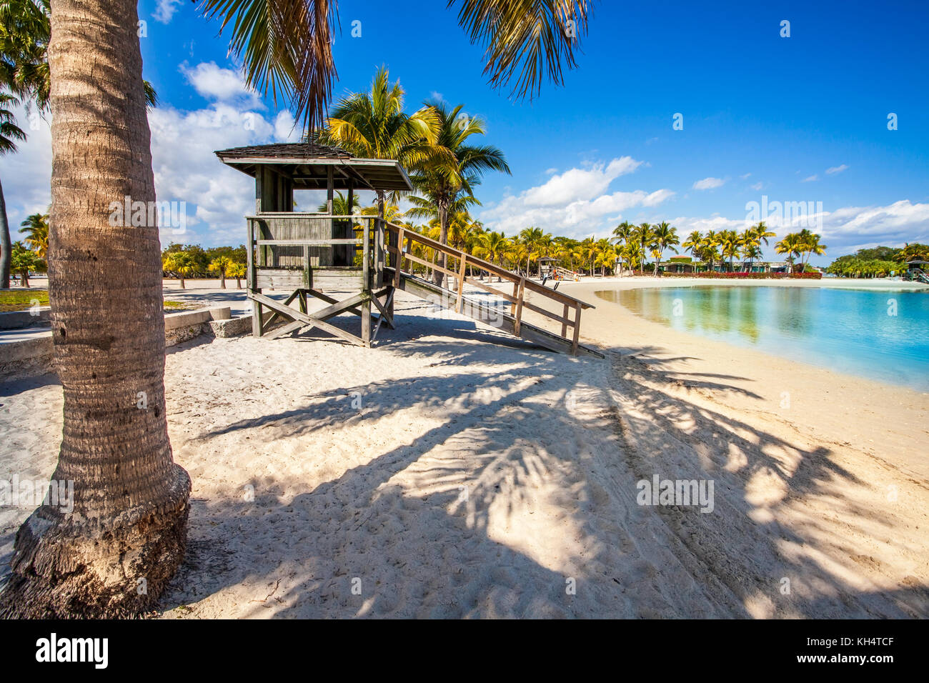 La spiaggia di rotondi a matheson amaca Parcheggio contea di Miami in Florida Foto Stock