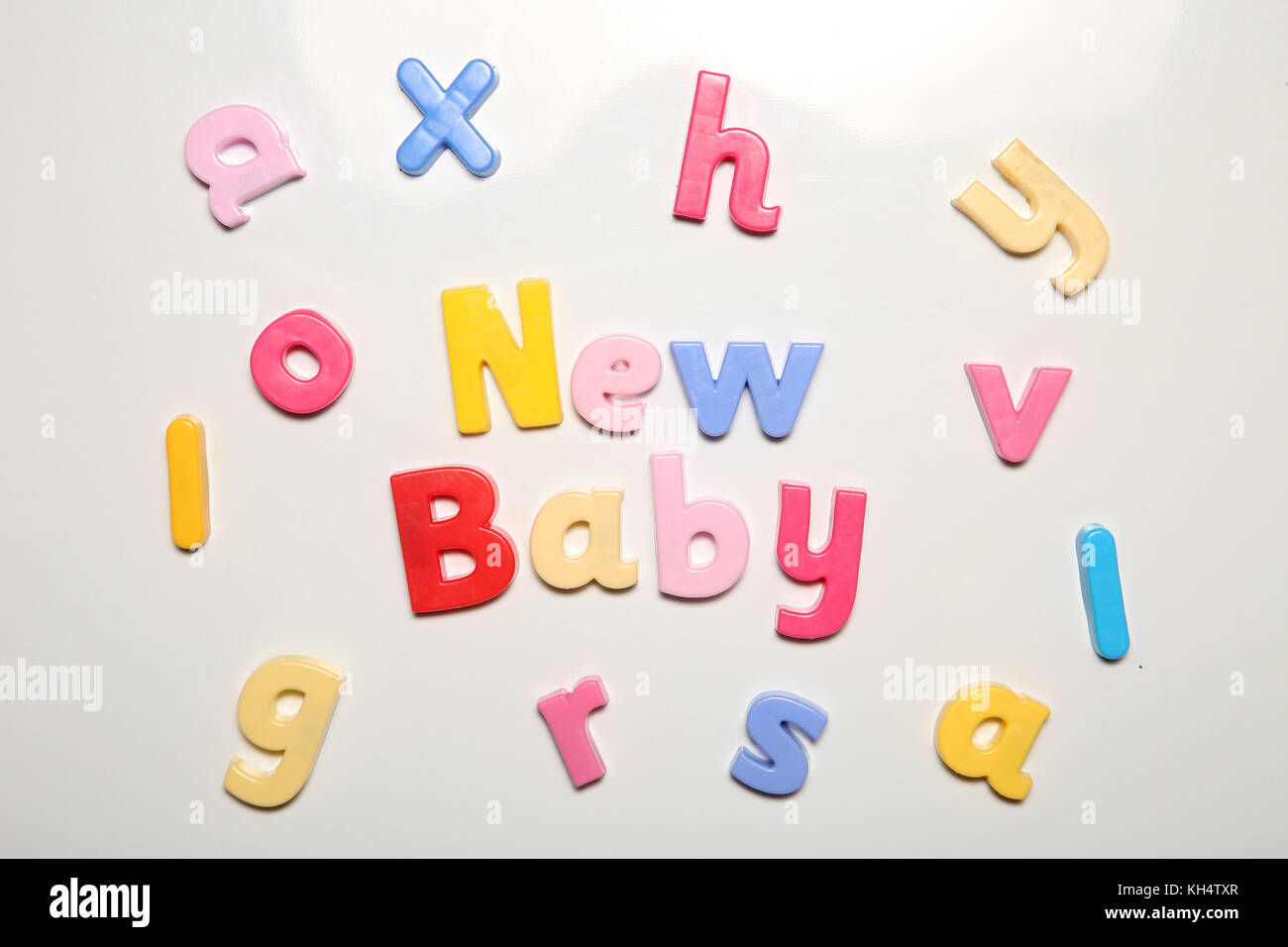 Nuovo baby farro magnete in lettere Foto Stock