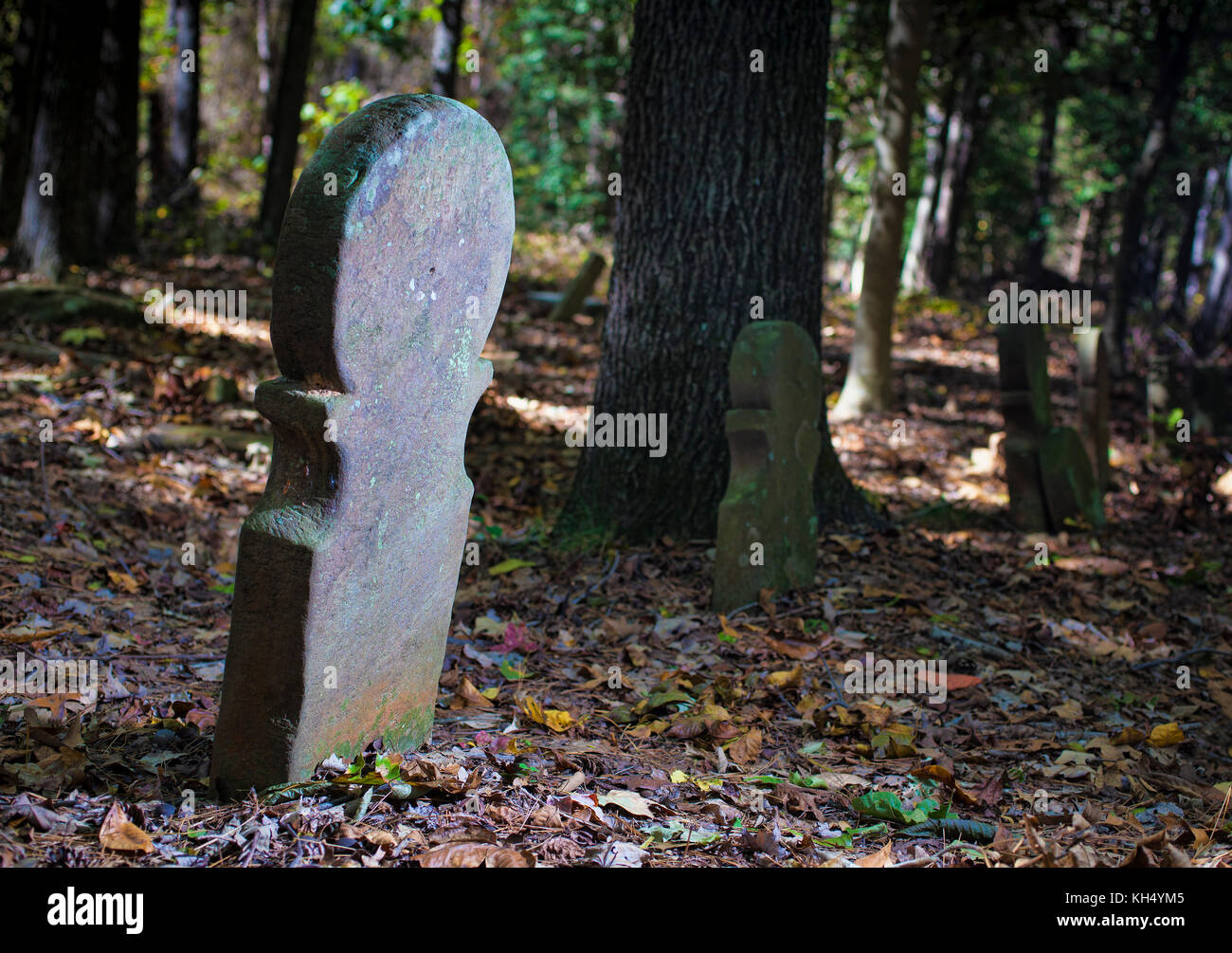 Vecchio Cimitero scozzese nella contea di moore carolina del Nord Foto Stock