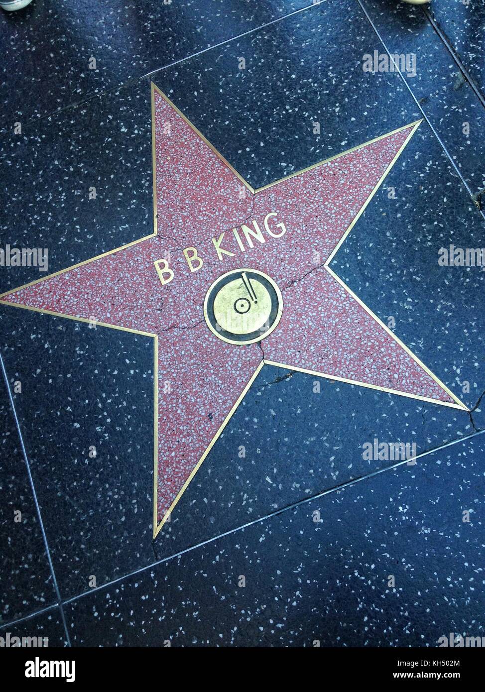 Hollywood, California - 26 luglio 2017: b. b. king Hollywood Walk of fame stella sulla luglio 26, 2017 a Hollywood, ca. Foto Stock