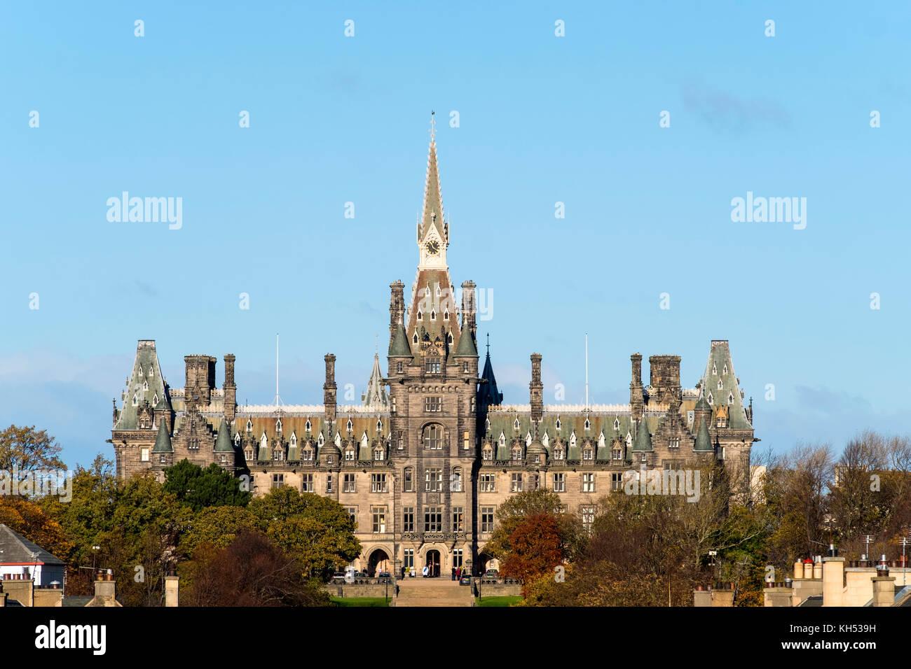 Vista del Fettes College di Edimburgo, Scozia, Regno Unito Foto Stock