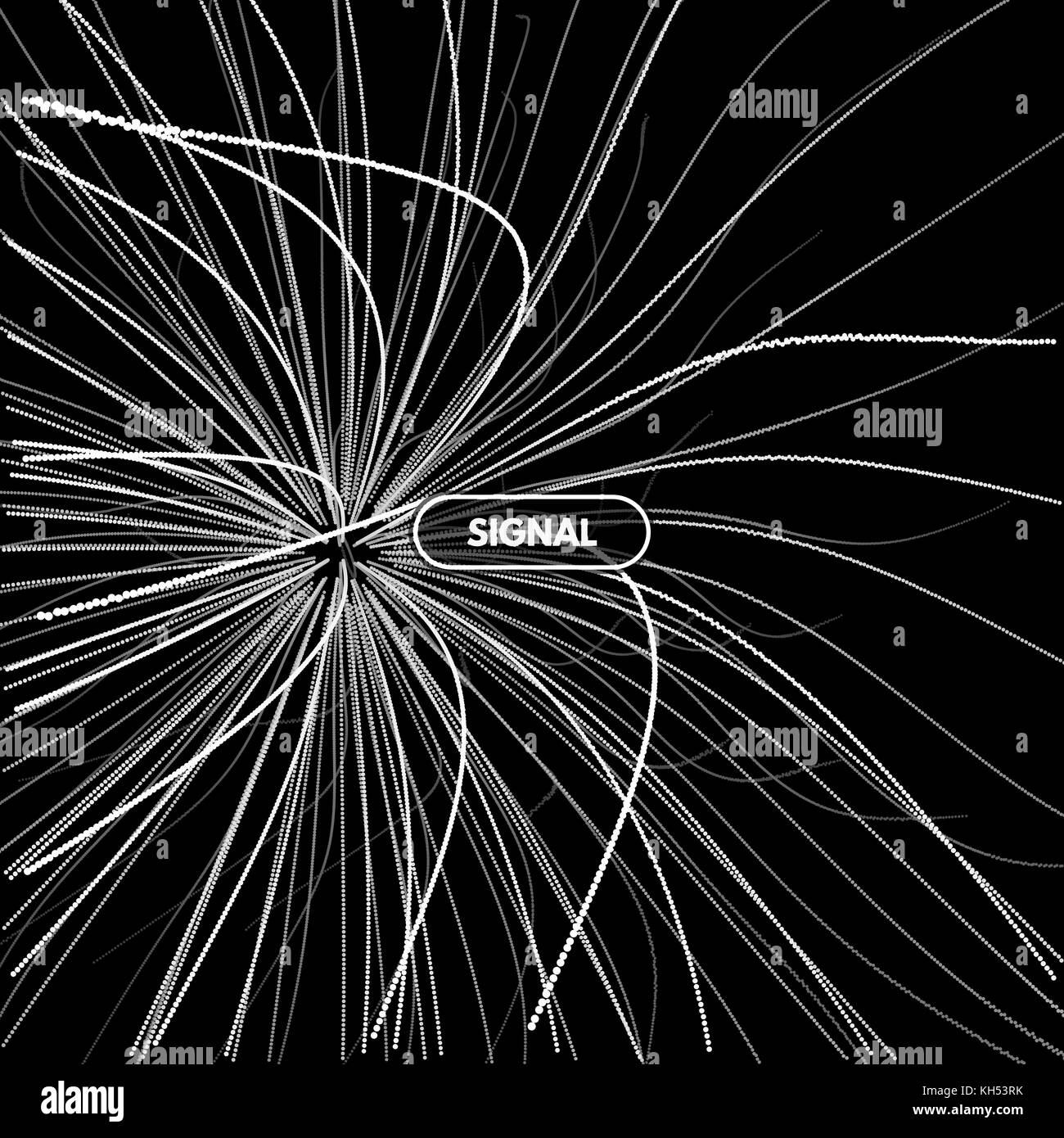 Abstract la scienza o la tecnologia dello sfondo. Array con particelle di dinamica. Illustrazione Vettoriale. Illustrazione Vettoriale