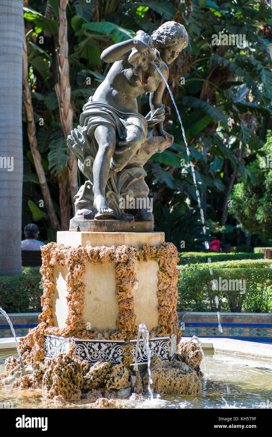 Ninfa de la Caracola. Parco di Málaga, Andalusia, Spagna. Foto Stock