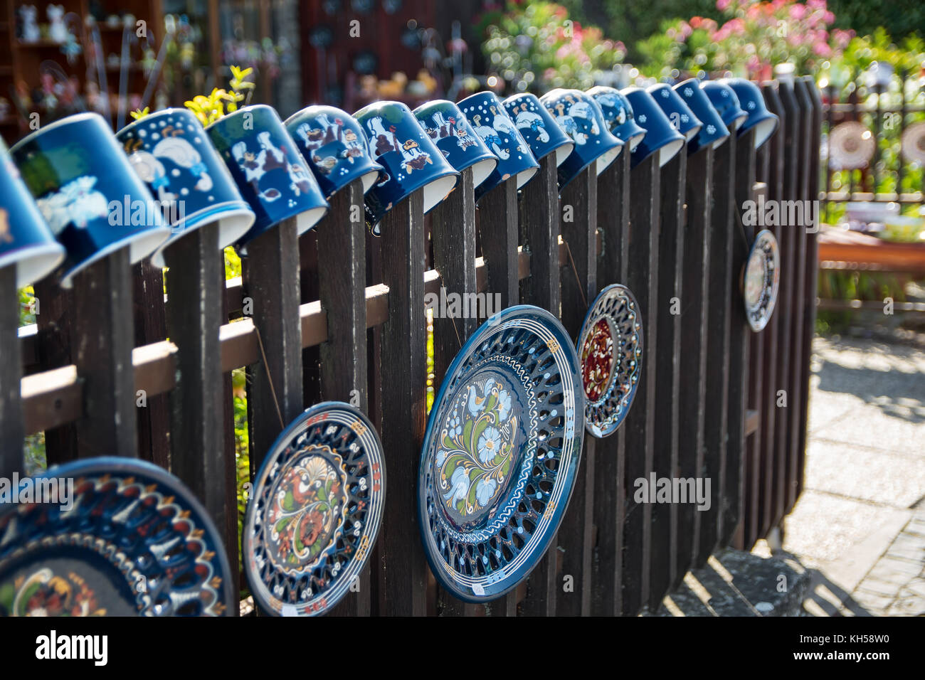 Vasi di ceramica in Tihany vicino al lago di Balaton, Ungheria Foto Stock