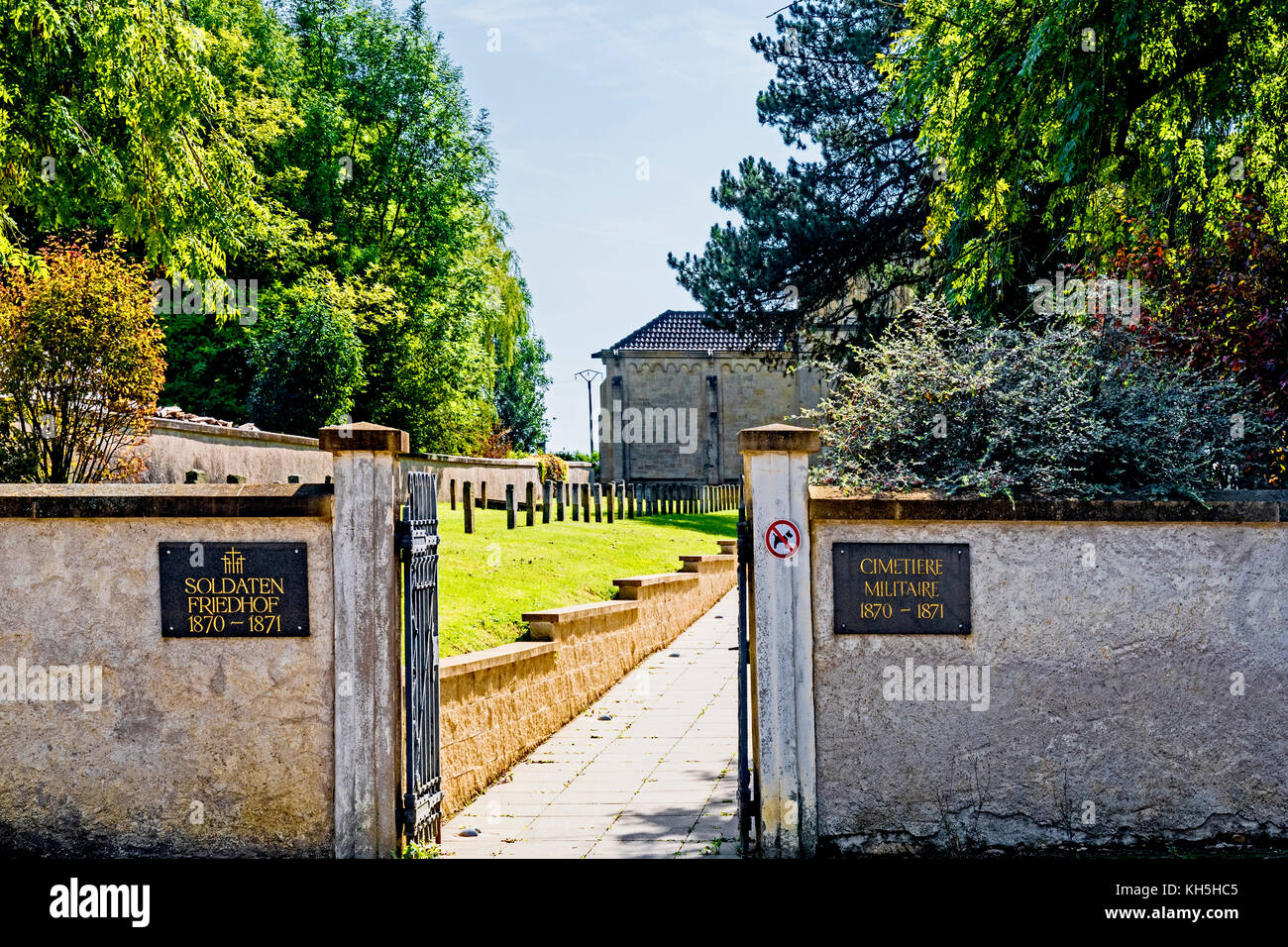 Guerra franco-prussiana: Gravelotte, Mars-la-Tour - campo di battaglia e memoriali; Deutsch-französischer Krieg: Erinnerungen Foto Stock