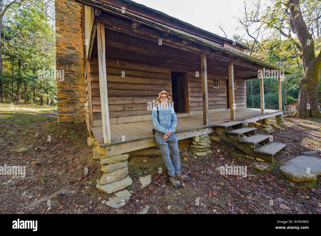 Parco Nazionale di Great Smoky Mountains. Cades Cove loop road. Foto Stock