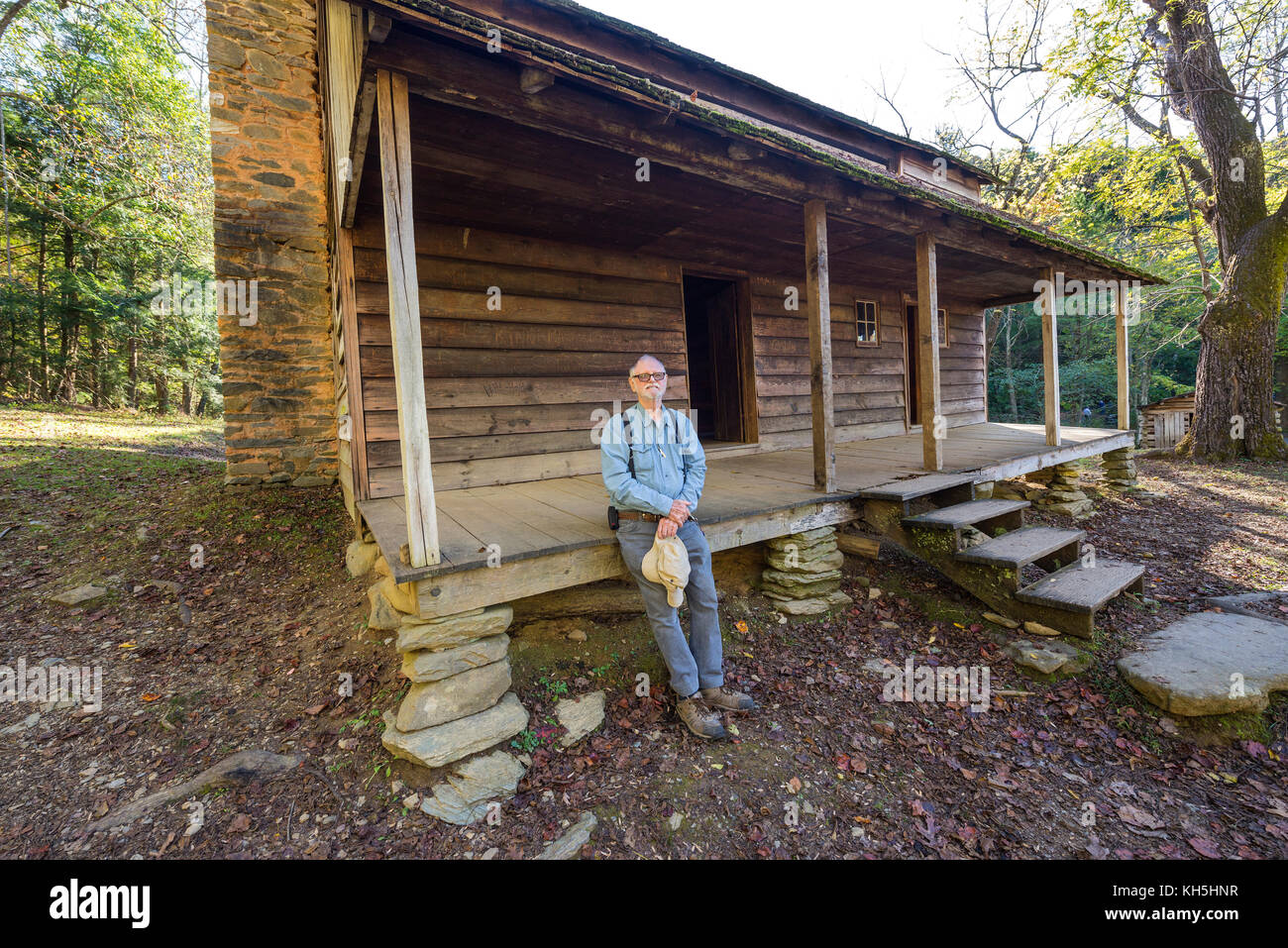 Parco Nazionale di Great Smoky Mountains. Cades Cove loop road. Foto Stock