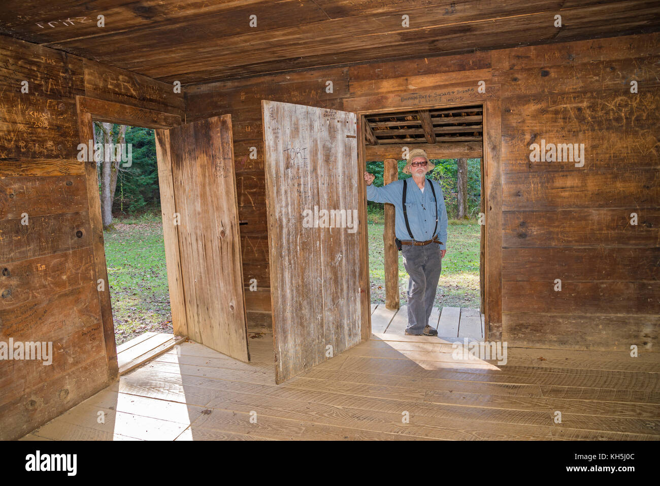 Parco Nazionale di Great Smoky Mountains. Cades Cove loop road. Foto Stock