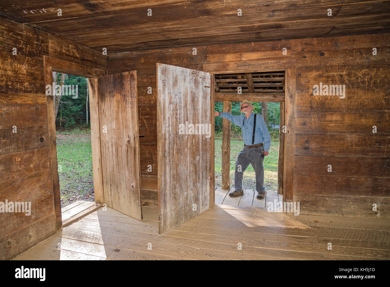 Parco Nazionale di Great Smoky Mountains. Cades Cove loop road. Foto Stock